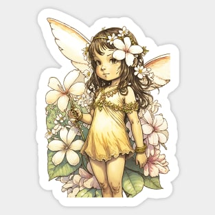 Plumeria Pikake Flower Fairy Girl Cute Hawaii Cicely Mary Barker Sticker